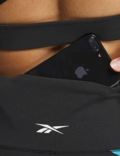 Reebok Lux High Waisted Legging - Black/Kinetic Blue -The Sports Edit reebok lux hw legging black kinetic blue 100075365 4