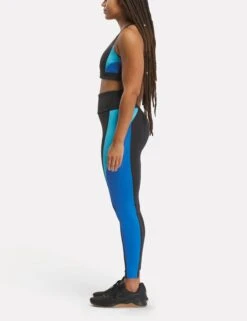 Reebok Lux High Waisted Legging - Black/Kinetic Blue -The Sports Edit reebok lux hw legging black kinetic blue 100075365 7