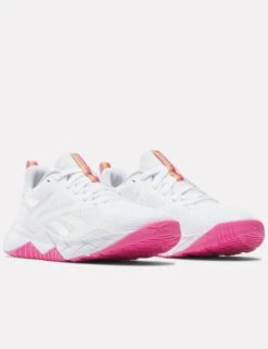 Reebok NFX Training Shoes - White/True Pink -The Sports Edit reebok nfx training shoes white pink 100211915 5