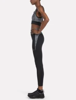 Reebok Running Printed Leggings - Night Black -The Sports Edit reebok running printed leggings night black 100075410 2