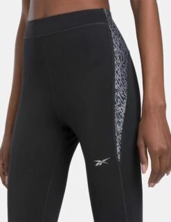 Reebok Running Printed Leggings - Night Black -The Sports Edit reebok running printed leggings night black 100075410 4