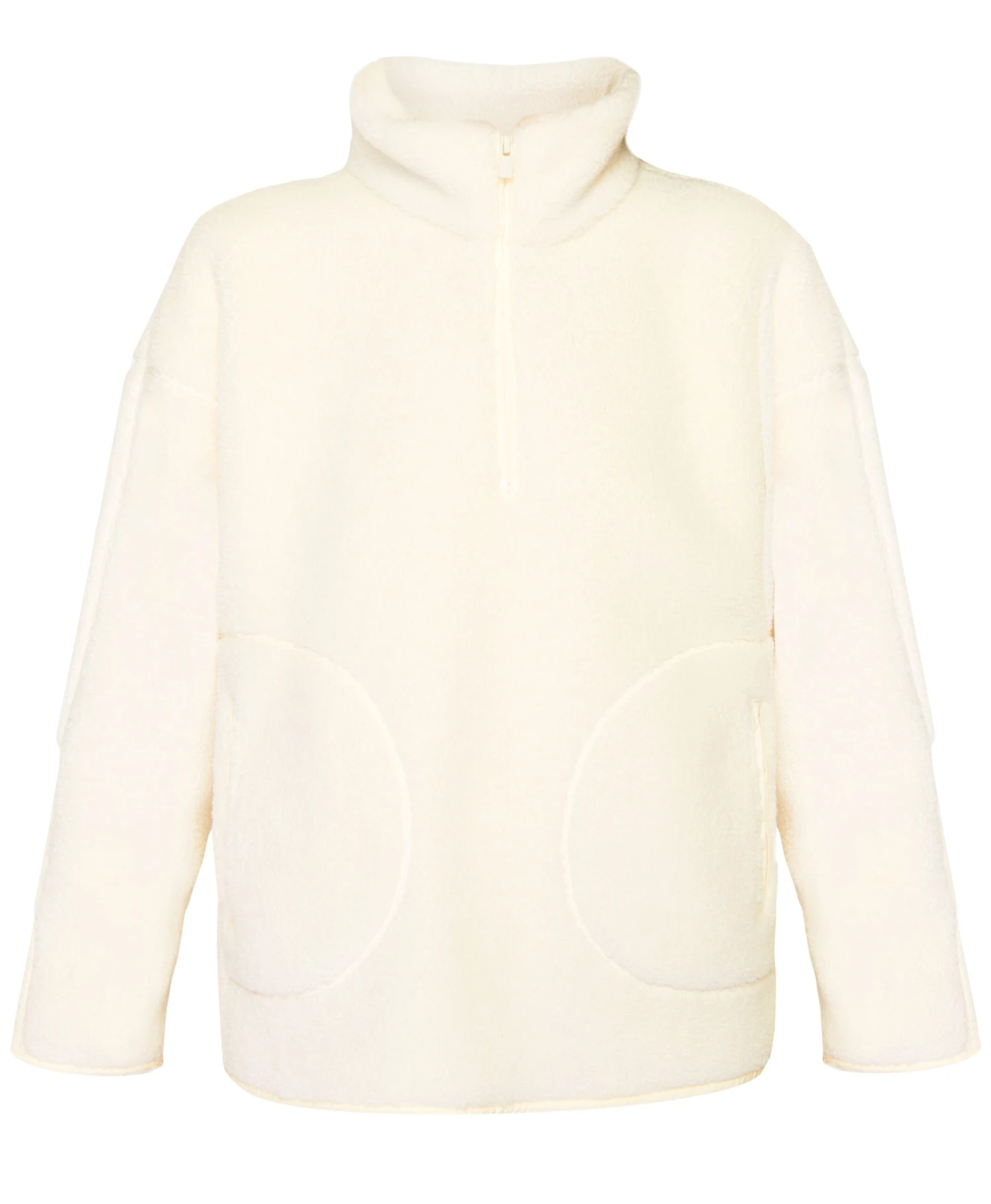 Sweaty Betty Plush Textured Half Zip Fleece - Studio White 8 Sweaty Betty Plush Textured Half Zip Fleece - Studio White - Image 6