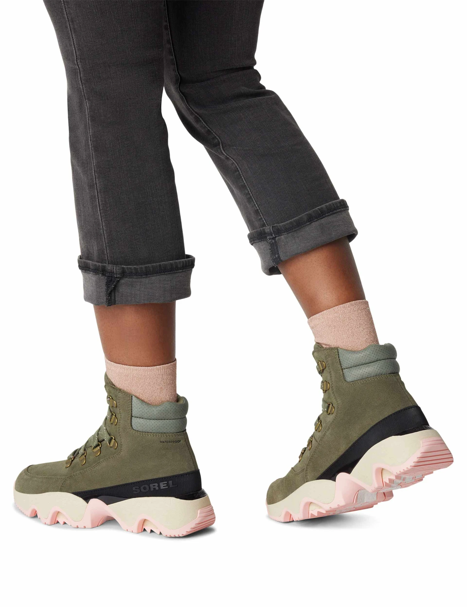 Sorel Kinetic Impact Conquest Waterproof Sneaker Boot - Stone Green/Chalk 9 Sorel Kinetic Impact Conquest Waterproof Sneaker Boot - Stone Green/Chalk - Image 7