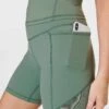 Sweaty Betty Power Aerial Mesh 6" Gym Short - Cool Forest Green -The Sports Edit sweaty betty aerial 6 workout short cool forest green sb9550 4