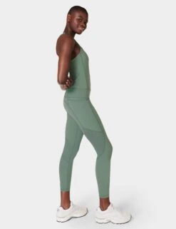 Sweaty Betty Power Aerial Mesh 7/8 Gym Leggings - Cool Forest Green -The Sports Edit sweaty betty aerial core 78 workout leggings cool forest green sb9549 2