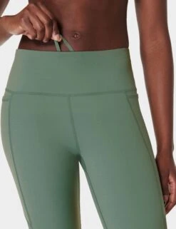 Sweaty Betty Power Aerial Mesh 7/8 Gym Leggings - Cool Forest Green -The Sports Edit sweaty betty aerial core 78 workout leggings cool forest green sb9549 4