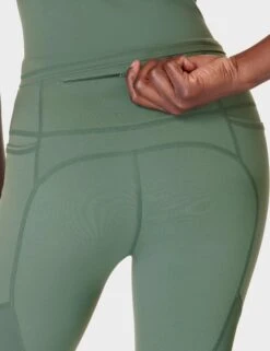 Sweaty Betty Power Aerial Mesh 7/8 Gym Leggings - Cool Forest Green -The Sports Edit sweaty betty aerial core 78 workout leggings cool forest green sb9549 5