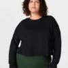Sweaty Betty After Class Crop Sweatshirt - Black 2 Sweaty Betty After Class Crop Sweatshirt - Black -The Sports Edit sweaty betty after class crop sweatshirt black sb5622c 1