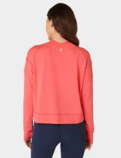 Sweaty Betty After Class Crop Sweatshirt - Coral Pink 9 Sweaty Betty After Class Crop Sweatshirt - Coral Pink -The Sports Edit sweaty betty after class crop sweatshirt coral pink sb5622c 2