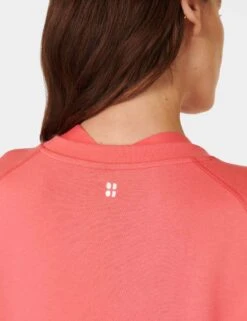 Sweaty Betty After Class Crop Sweatshirt - Coral Pink 10 Sweaty Betty After Class Crop Sweatshirt - Coral Pink -The Sports Edit sweaty betty after class crop sweatshirt coral pink sb5622c 4