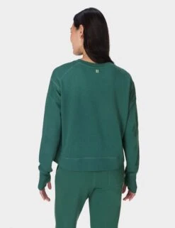 Sweaty Betty After Class Crop Sweatshirt - Glade Green -The Sports Edit sweaty betty after class crop sweatshirt glade green sb5622c 2