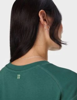 Sweaty Betty After Class Crop Sweatshirt - Glade Green -The Sports Edit sweaty betty after class crop sweatshirt glade green sb5622c 3