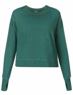 Sweaty Betty After Class Crop Sweatshirt - Glade Green -The Sports Edit sweaty betty after class crop sweatshirt glade green sb5622c 7