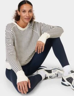 Sweaty Betty After Class Crop Sweatshirt - Lily White Stripe 15 Sweaty Betty After Class Crop Sweatshirt - Lily White Stripe -The Sports Edit sweaty betty after class crop sweatshirt lily white stripe SB5622CC 11689 6