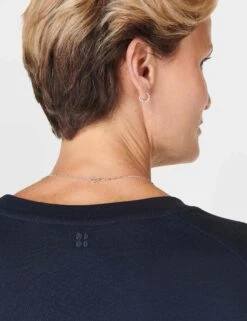 Sweaty Betty After Class Crop Sweatshirt - Navy Blue -The Sports Edit sweaty betty after class crop sweatshirt navy blue sb5622c 2