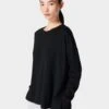 Sweaty Betty After Class Longline Sweatshirt - Black -The Sports Edit sweaty betty after class longline sweatshirt black sb8985 1