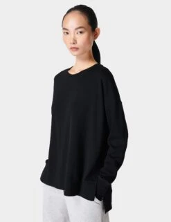 Sweaty Betty After Class Longline Sweatshirt - Black