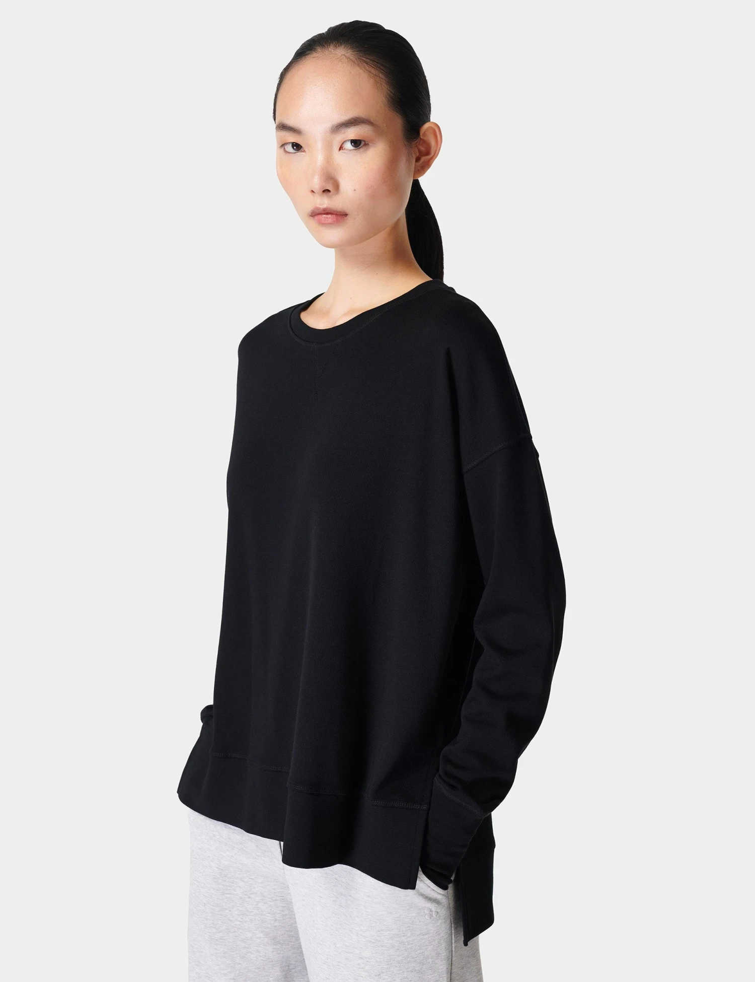 Sweaty Betty After Class Longline Sweatshirt - Black 3 Sweaty Betty After Class Longline Sweatshirt - Black