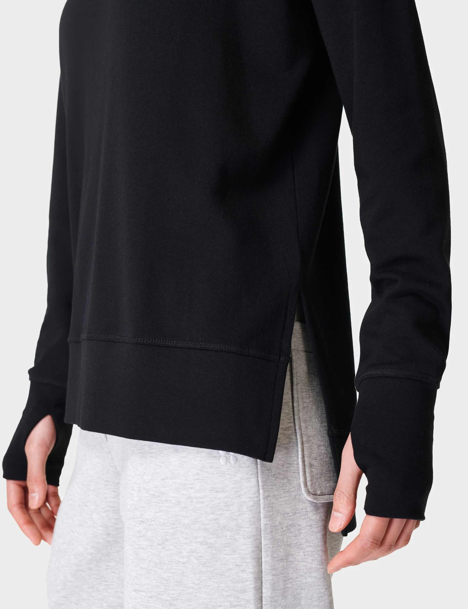 Sweaty Betty After Class Longline Sweatshirt - Black 4 Sweaty Betty After Class Longline Sweatshirt - Black - Image 2