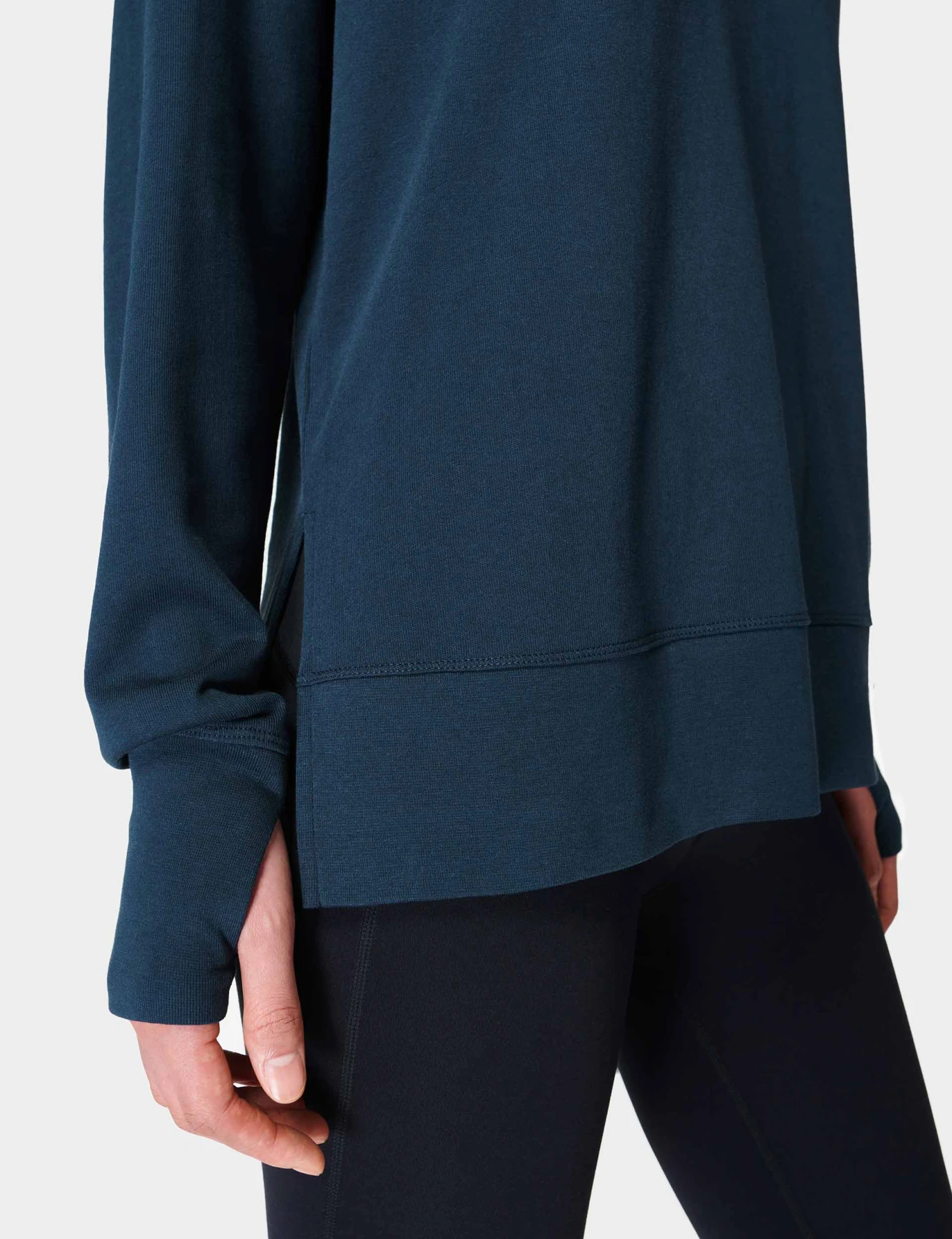 Sweaty Betty After Class Longline Sweatshirt - Navy Blue 4 Sweaty Betty After Class Longline Sweatshirt - Navy Blue - Image 2