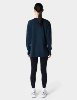 Sweaty Betty After Class Longline Sweatshirt - Navy Blue 10 Sweaty Betty After Class Longline Sweatshirt - Navy Blue -The Sports Edit sweaty betty after class longline sweatshirt navy blue sb8985 5