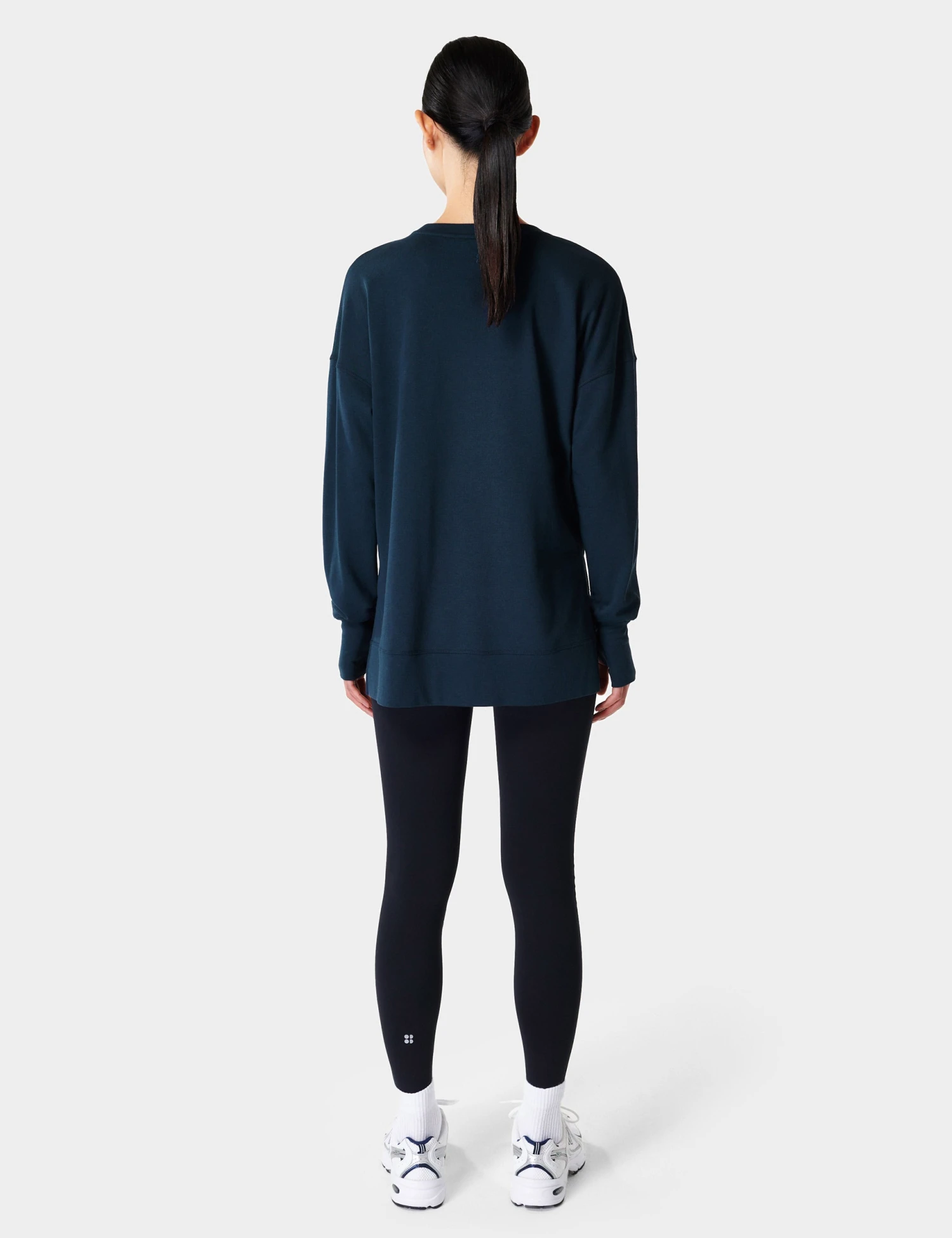 Sweaty Betty After Class Longline Sweatshirt - Navy Blue 6 Sweaty Betty After Class Longline Sweatshirt - Navy Blue - Image 4