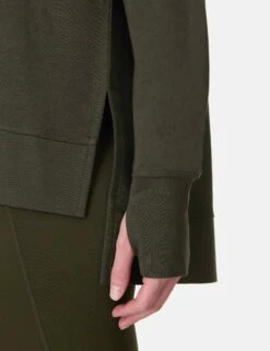 Sweaty Betty After Class Longline Sweatshirt - Nori Green -The Sports Edit sweaty betty after class longline sweatshirt nori green sb8985 4