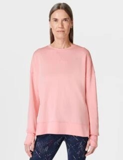 Sweaty Betty After Class Longline Sweatshirt - Soft Pink
