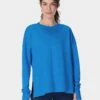 Sweaty Betty After Class Longline Sweatshirt - Tidal Blue -The Sports Edit sweaty betty after class longline sweatshirt tidal blue sb8985 1