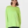 Sweaty Betty After Class Longline Sweatshirt - Zest Green -The Sports Edit sweaty betty after class longline sweatshirt zest green sb8985 1
