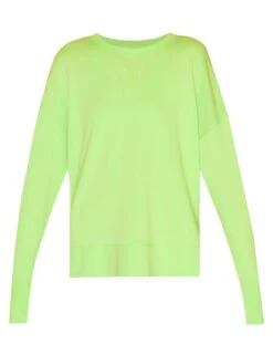 Sweaty Betty After Class Longline Sweatshirt - Zest Green -The Sports Edit sweaty betty after class longline sweatshirt zest green sb8985 2
