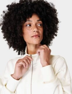 Sweaty Betty After Class Zip Up - Lily White -The Sports Edit sweaty betty after class zip up lily white sb9599 6