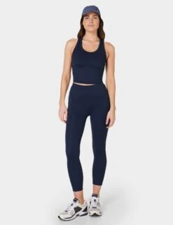 Sweaty Betty All Day 7/8 Leggings - Navy Blue -The Sports Edit sweaty betty all day 7 8 leggings navy blue sb965178 4274 5