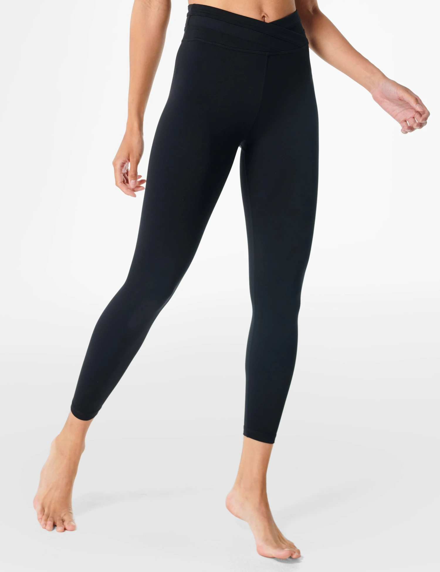 Sweaty Betty All Day Wrap Waist 7/8 Leggings - Black 3 Sweaty Betty All Day Wrap Waist 7/8 Leggings - Black