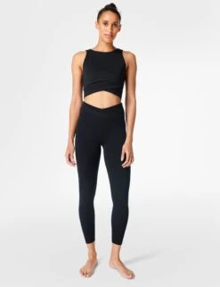 Sweaty Betty All Day Wrap Waist 7/8 Leggings - Black 13 Sweaty Betty All Day Wrap Waist 7/8 Leggings - Black -The Sports Edit sweaty betty all day wrap waist 7 8 leggings black sb8371 3