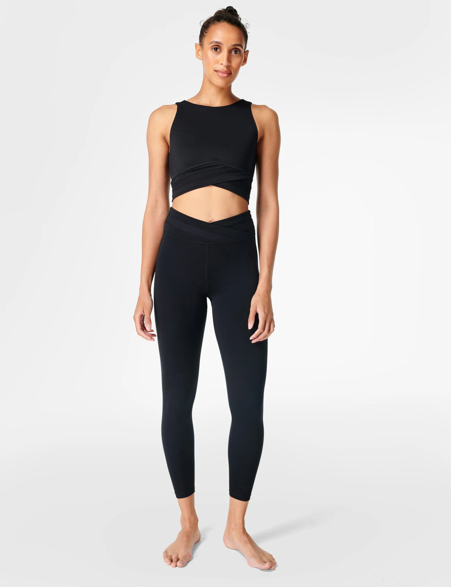 Sweaty Betty All Day Wrap Waist 7/8 Leggings - Black 6 Sweaty Betty All Day Wrap Waist 7/8 Leggings - Black - Image 4