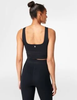 Sweaty Betty All Day Wrap Waist Tank - Black -The Sports Edit sweaty betty all day wrap waist tank black sb8381 9