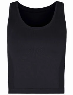 Sweaty Betty Athlete Crop Seamless Gym Vest - Black -The Sports Edit sweaty betty athlete crop seamless gym vest black sb6545c 4
