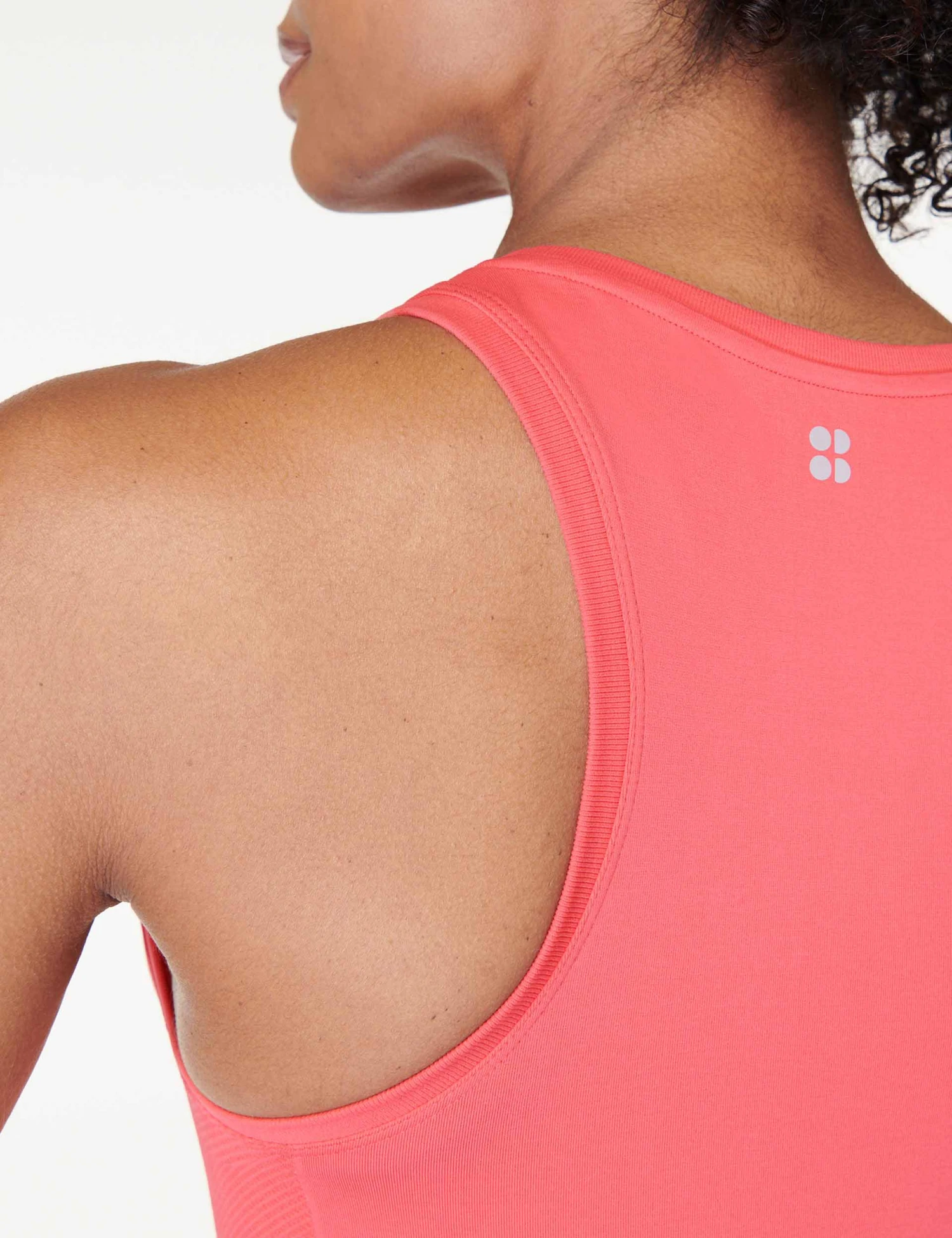 Sweaty Betty Athlete Crop Seamless Gym Vest - Coral Pink 7 Sweaty Betty Athlete Crop Seamless Gym Vest - Coral Pink - Image 5