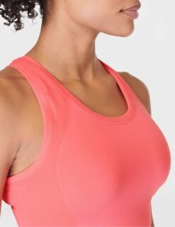 Sweaty Betty Athlete Crop Seamless Gym Vest - Coral Pink 11 Sweaty Betty Athlete Crop Seamless Gym Vest - Coral Pink -The Sports Edit sweaty betty athlete crop seamless gym vest coral pink sb6545c 4