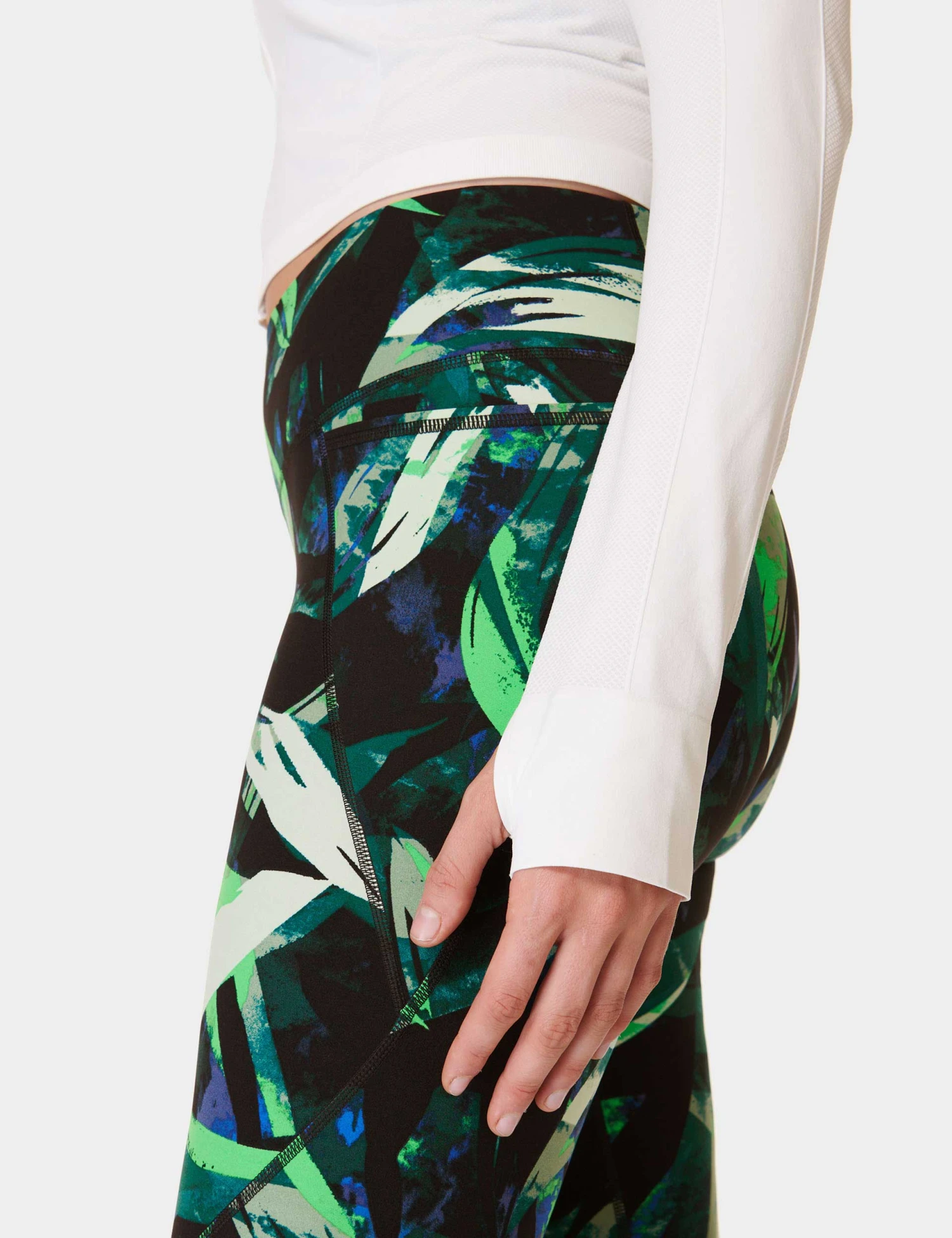 Sweaty Betty Athlete Crop Seamless Gym Zip Up - Lily White 6 Sweaty Betty Athlete Crop Seamless Gym Zip Up - Lily White - Image 4