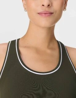 Sweaty Betty Athlete Crop Seamless Workout Vest - Nori Green -The Sports Edit sweaty betty athlete crop seamless workout vest nori green sb10138 3