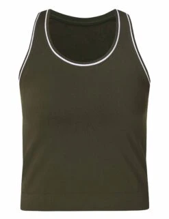 Sweaty Betty Athlete Crop Seamless Workout Vest - Nori Green -The Sports Edit sweaty betty athlete crop seamless workout vest nori green sb10138 8