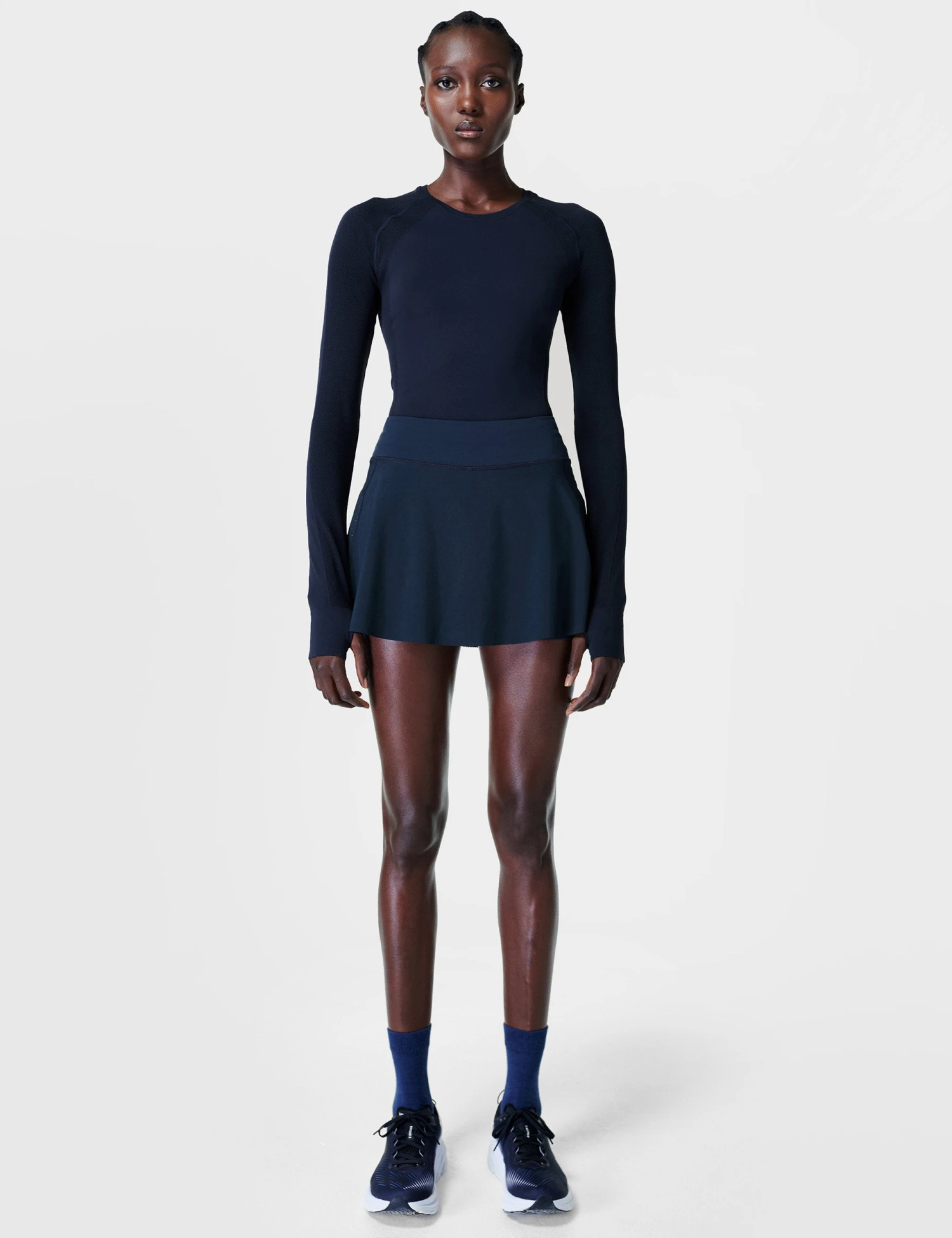 Sweaty Betty Athlete Seamless Workout Long Sleeve Top - Navy 7 Sweaty Betty Athlete Seamless Workout Long Sleeve Top - Navy - Image 5