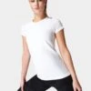 Sweaty Betty Athlete Seamless Gym T-Shirt - White -The Sports Edit sweaty betty athlete seamless gym t shirt white sb6546 1