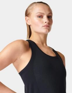 Sweaty Betty Athlete Seamless Gym Vest - Black -The Sports Edit sweaty betty athlete seamless gym vest black sb6545 3