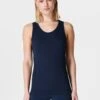 Sweaty Betty Athlete Seamless Gym Vest - Navy Blue -The Sports Edit sweaty betty athlete seamless gym vest navy blue sb6545 1