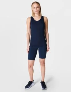 Sweaty Betty Athlete Seamless Gym Vest - Navy Blue 11 Sweaty Betty Athlete Seamless Gym Vest - Navy Blue -The Sports Edit sweaty betty athlete seamless gym vest navy blue sb6545 6