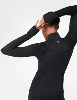 Sweaty Betty Athlete Seamless Half Zip Long Sleeve Top - Black 10 Sweaty Betty Athlete Seamless Half Zip Long Sleeve Top - Black -The Sports Edit sweaty betty athlete seamless half zip long sleeve top black sb6548 6