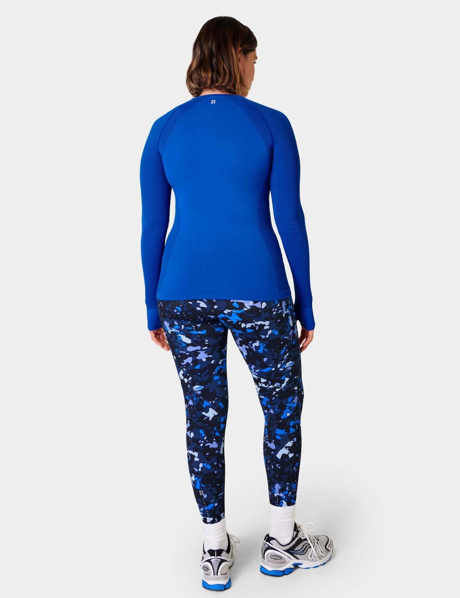 Sweaty Betty Athlete Seamless Gym Long Sleeve Top - Lightning Blue 4 Sweaty Betty Athlete Seamless Gym Long Sleeve Top - Lightning Blue - Image 2
